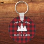 Rustige landengezinskool rode buffels sleutelhanger (Voorkant)