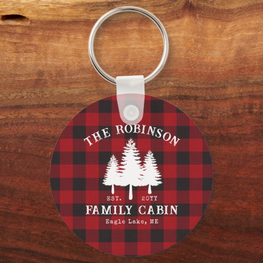 Rustige landengezinskool rode buffels sleutelhanger (Voorkant)