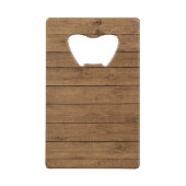 Rustige landengroep Cabin Trees Wood Plank Afdrukk Creditkaart Flessenopener (Achterkant)