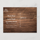 Rustige landenhout en lichte maden sparen datum aankondigingskaart (Achterkant)