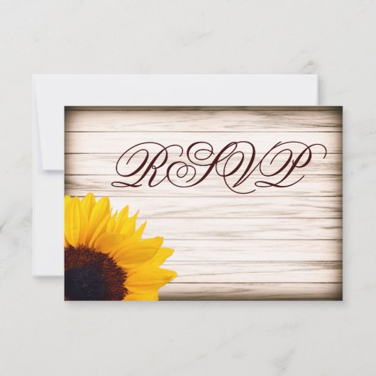 Rustige landenkaarten voor zonnebloempjes RSVP (Achterkant)