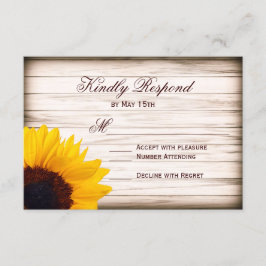 Rustige landenkaarten voor zonnebloempjes RSVP Kaartje