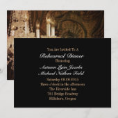 Rustige landenkroonkroes trouwrepetitie Dinner Kaart (Voorkant / Achterkant)