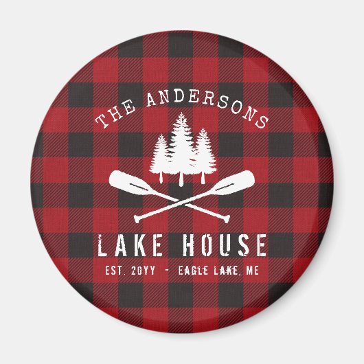 Rustige Landenmeer Boomboom Red Buffalo Magneet (Voorkant)