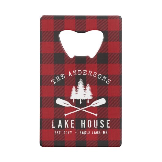 Rustige Landenmeer Boomboom Red Buffalo Pset Creditkaart Flessenopener (Voorkant)