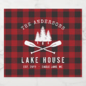 Rustige Landenmeer Boomboom Red Buffalo Pset Likeurfles Etiket (Enkel label)