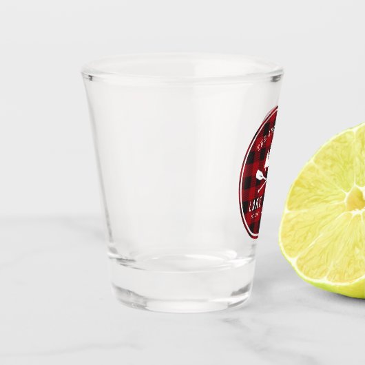 Rustige Landenmeer Boomboom Red Buffalo Pset Shot Glas (Links)