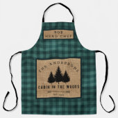Rustige landennaam Cabin in Wood Hoofd Chef Schort (Voorkant)