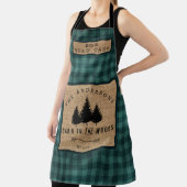 Rustige landennaam Cabin in Wood Hoofd Chef Schort (Insitu)