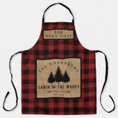 Rustige landennaam Cabin in Wood Hoofd Chef Schort (Voorkant)