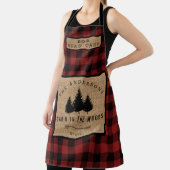 Rustige landennaam Cabin in Wood Hoofd Chef Schort (Insitu)