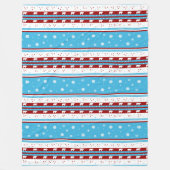 Rustige Landenwinter in Aqua Blue en Marsala Fleece Deken (Voorkant)