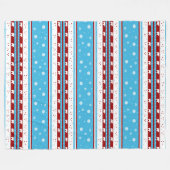 Rustige Landenwinter in Aqua Blue en Marsala Fleece Deken (Voorkant (Horizontaal))