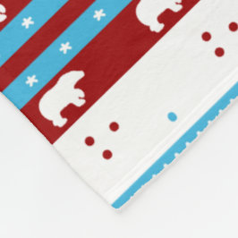 Rustige Landenwinter in Aqua Blue en Marsala Fleece Deken