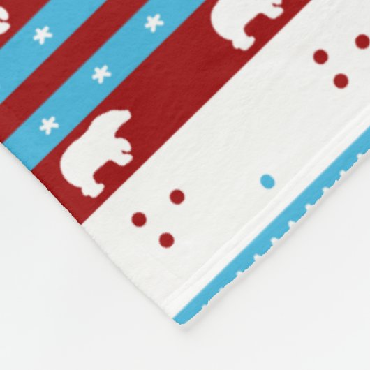 Rustige Landenwinter in Aqua Blue en Marsala Fleece Deken (Hoek)