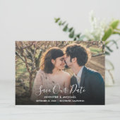 Rustige landfoto's bruiloft Opslaan Datum kaart (Staand voorkant)