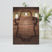 Rustige landhout en lichte maden kaart (Staand voorkant)