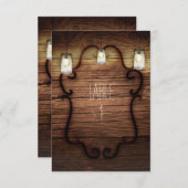 Rustige landhout en lichte maden kaart (Voorkant / Achterkant)