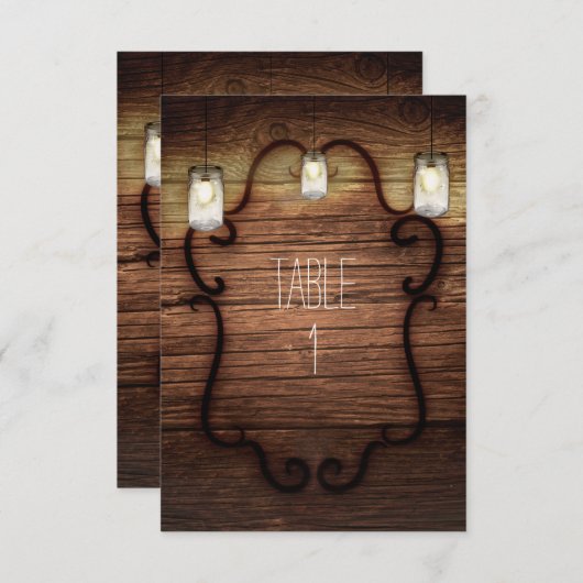 Rustige landhout en lichte maden kaart (Voorkant / Achterkant)