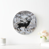 Rustige landhouten boerderij Deer met Antlers Grote Klok (Huis)