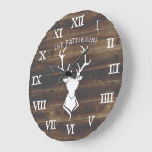 Rustige landhouten boerderij Deer met Antlers Grote Klok (Hoek)