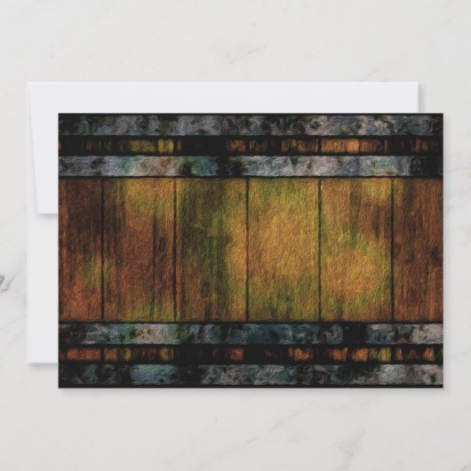 Rustige landhouten bouwsel aankondiging (Achterkant)