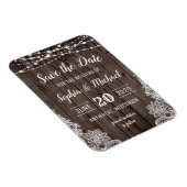 Rustige landhouten kant sparen de data magneet (Rechterzijde)