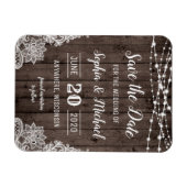 Rustige landhouten kant sparen de data magneet (Horizontaal)