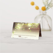 Rustige landhouten Mason Jar String Lights-boom Plaatskaartje (Achterkant)