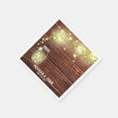 Rustige landhouten Mason Jar String Lights-boom Servet (Hoek)