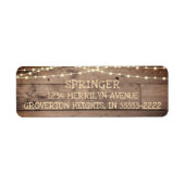 Rustige landhouten strijklichten etiket (Voorkant)