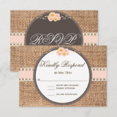 Rustige landkaarten voor blinde bruiloft RSVP Kaartje (Voorkant / Achterkant)