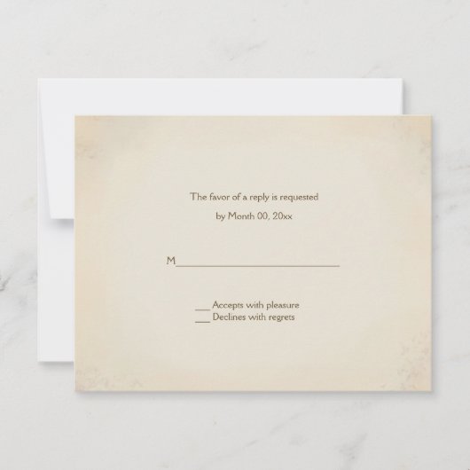 Rustige landkaarten voor Westerne weddenschappen RSVP Kaartje (Voorkant)