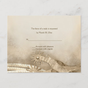 Rustige landkaarten voor Westerne weddenschappen RSVP Kaartje