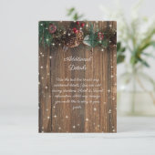 Rustige landkerst Pine Garland Wood Snow Informatiekaartje (Staand voorkant)