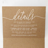 Rustige Landkraft Simple Script Wedding Suite Drieluik Uitnodiging (Binnenzijde eerst)