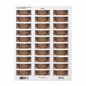 Rustige Landkreis Barn Wood String Lights Lace Etiket (Full Sheet)