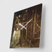 Rustige landlantaarn en barrel Cabin Vierkante Klok (Hoek)