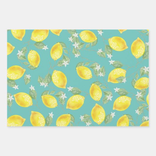 Rustige landlogo's en Zee groen Inpakpapier Vel (Voorkant 3)