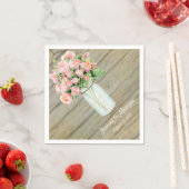 Rustige landmoerasjar Flowers Blush Rozen Servetten (Insitu)