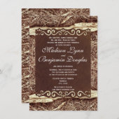 Rustige landneusnaalden Camo Wedding Invites Kaart (Voorkant / Achterkant)