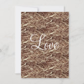 Rustige landneusnaalden Camo Wedding Invites Kaart (Achterkant)