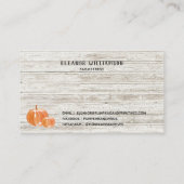 Rustige landpompoenboerderijwagen visitekaartje (Achterkant)