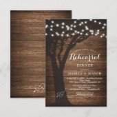 Rustige landrepetitie - Dinner Invite Card Lichten Kaart (Voorkant / Achterkant)