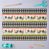 Rustige landroesters Harlequin Black Ontvanger Tissuepapier (Craft)