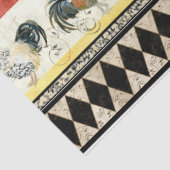 Rustige landroesters Harlequin Black Ontvanger Tissuepapier (Detail)