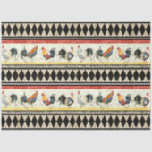 Rustige landroesters Harlequin Black Ontvanger Tissuepapier (Voorkant)