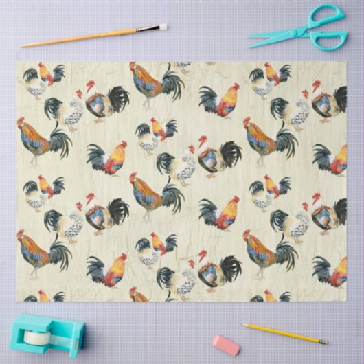 Rustige landroestjes Waterverf houtsontbinding Tissuepapier (Craft)