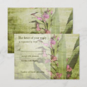 Rustige landroze RSVP-kaarten voor vuurweed bruilo RSVP Kaartje (Voorkant / Achterkant)