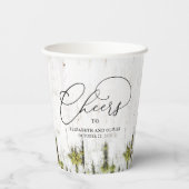 Rustige landschaafschors papieren bekers (Achterkant)